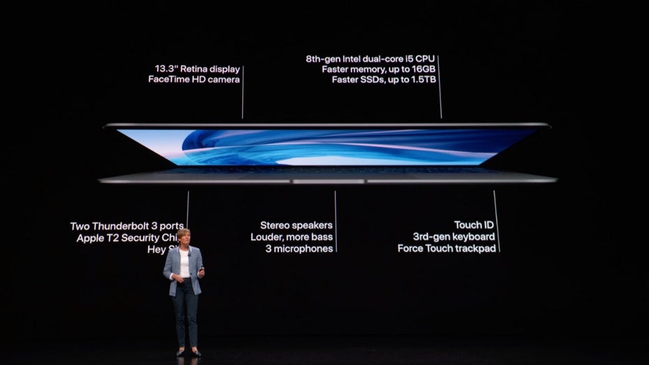Das neue Macbook Air (2018). (Screenshot: t3n.de/Apple)