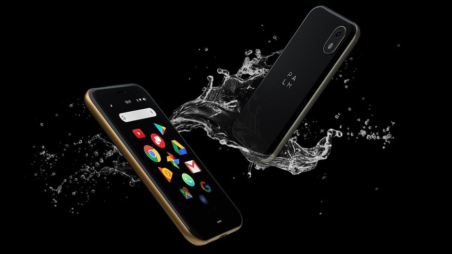 Das kleine Palm-Smartphone ist staub- und wasserfest nach IP68. (Bild: Palm) Palm ist zurück – als kleines Android-Smartphone mit einem 3,3-Zoll-Display
