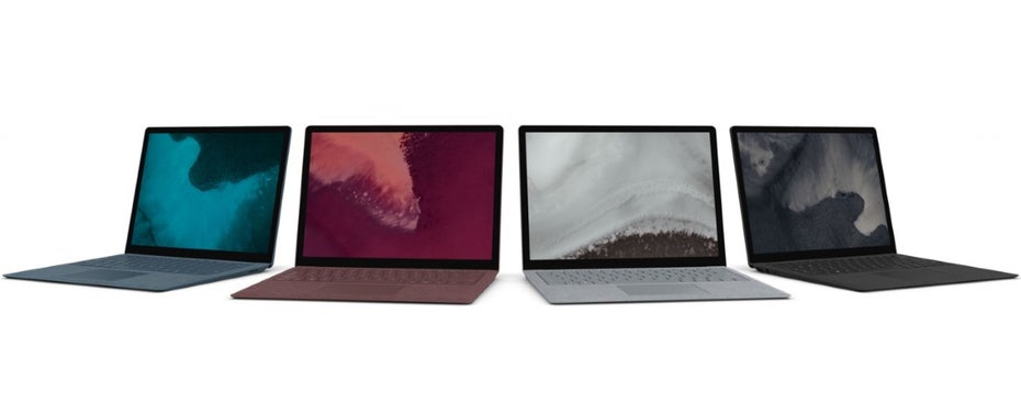 In diesen Farbtönen wird das Surface Laptop 2 angeboten. (Bild: Microsoft)