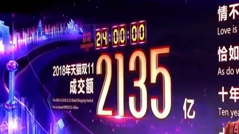 Singles‘ Day bei Alibaba bringt neue Online-Shopping-Rekorde. (Screenshot: Facebook/Alibaba, t3n.de) Amazon-Rivale Alibaba macht am Singles‘ Day über 1 Milliarde Euro – innerhalb von 2 Minuten