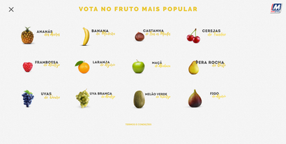 Das Menü der portugiesischen Discounter-Kette Minipreco zieren lediglich die beliebtesten Früchte. (Screenshot: t3n.de/Minipreco)