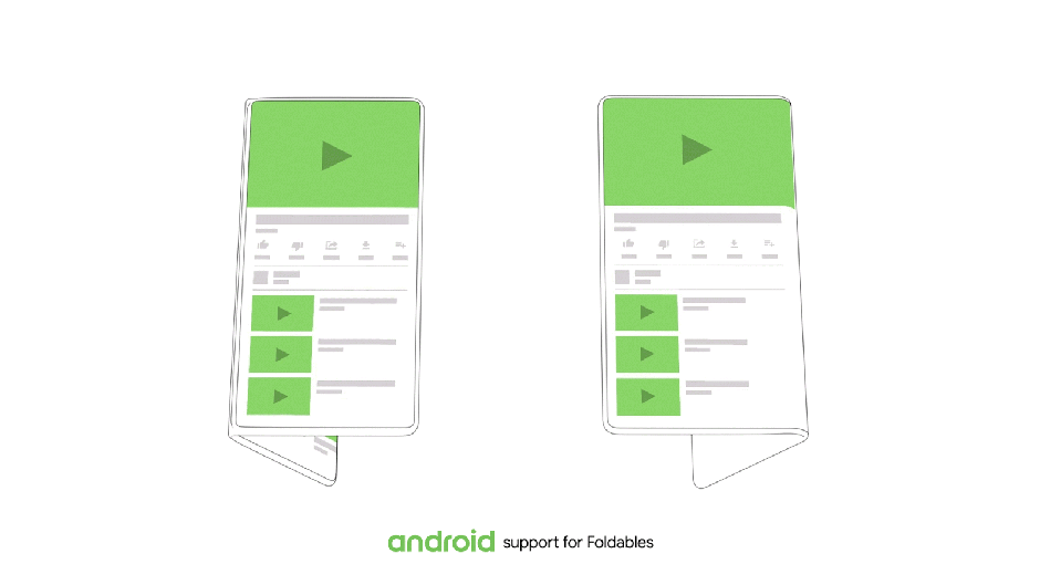 Android bringt nativen Support für Foldables. (Bild: Google)