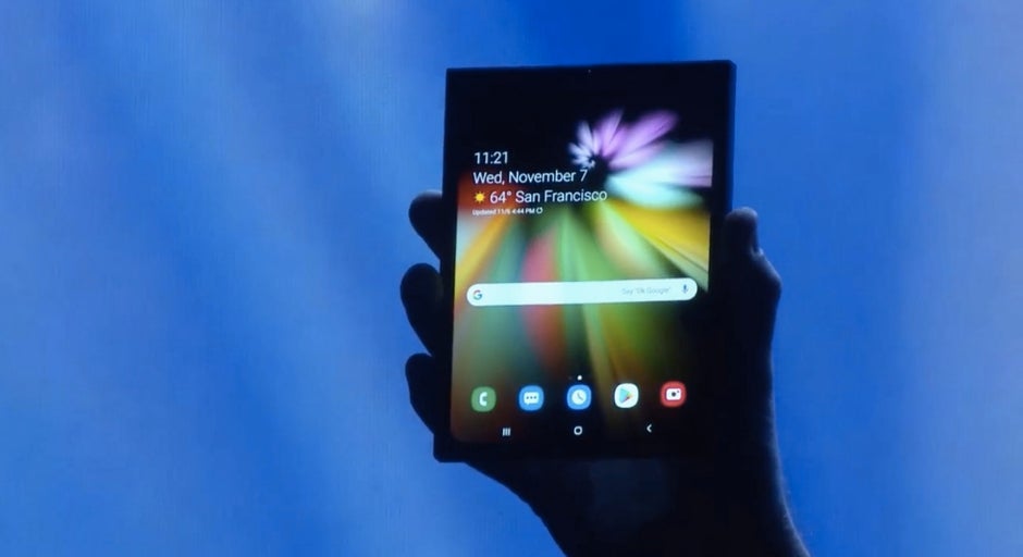 Das Samsung-Foldable im ausgeklappten Zustand. (Screenshot: t3n.de; Samsung)