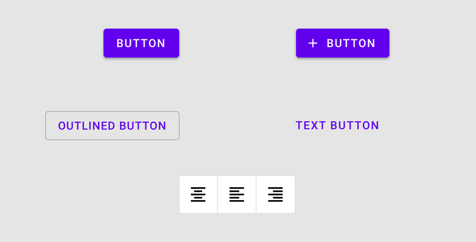 Im Material Design sind verschiedene Buttons definiert. Je nach Gewichtung der Aktion werden bestimmte Buttons verwendet. (Grafik: Google/t3n)
