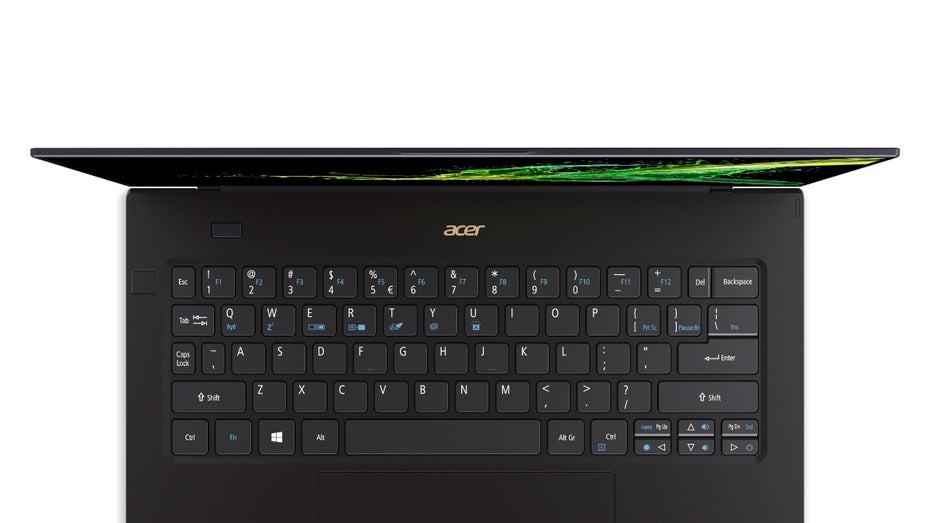 Das Acer Swift 7 besitzt ein Keyboard mit Hintergrundbeleuchtung. (Bild: Acer)