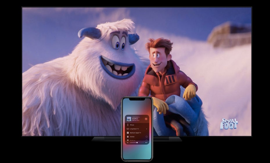 Mit Airplay-2-Support könnt ihr Inhalte bald auch auf Smart-TV-Geräte vom iPhone streamen. (Bild: Apple)