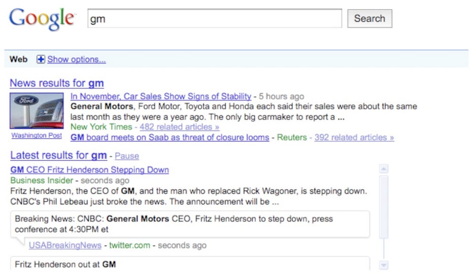 Google Real-Time-Search
