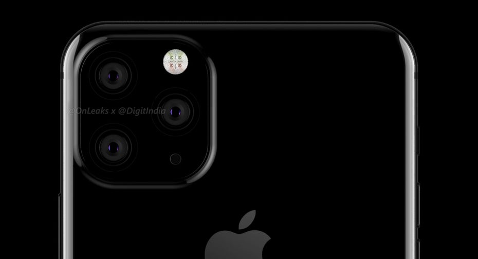 Das iPhone XI Max soll mit Triple-Kamera ausgestattet sein. (Renderbild: Onleaks)