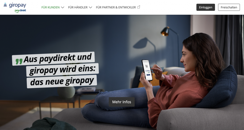 Giropay ist die Paypal-Alternative der deutschen Banken. (Screenshot: t3n)