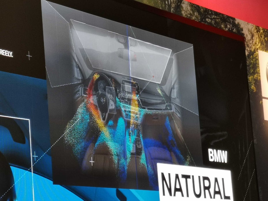 BMW Natural Interaction: So sehen die Sensoren den Fahrzeug-Innenraum. (Foto: t3n)