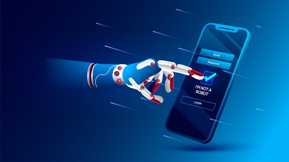 (Grafik: Shutterstock/Allies Interactive) Warum sich Bots an Googles „Ich bin kein Roboter” die Zähne ausbeißen