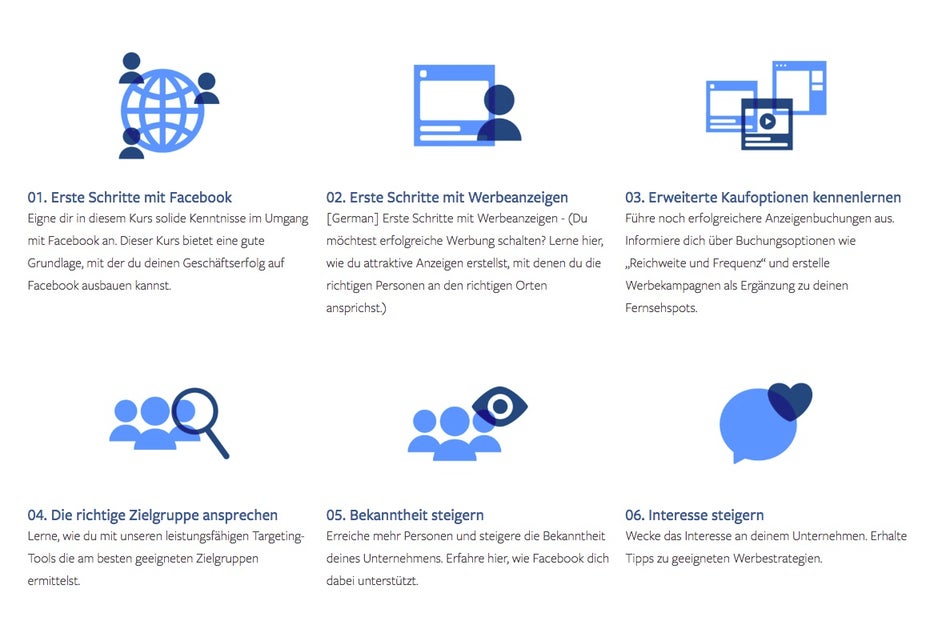 Facebook Blueprint Kursangebot