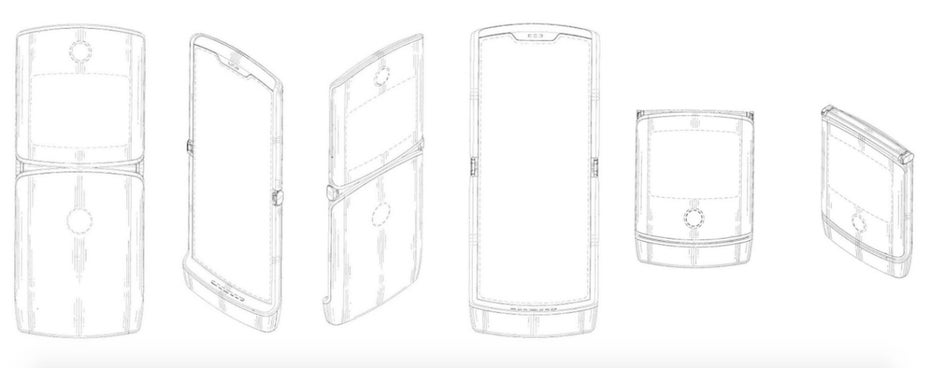 Motorola Foldable Patentskizze. (Bild: via engadget)