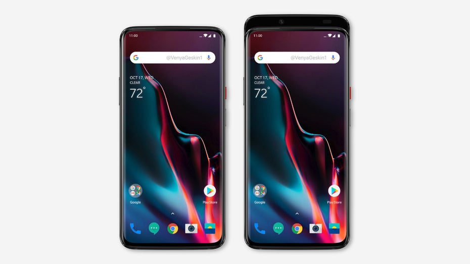 So könnte das Oneplus 7 aussehen. (Mockup: <a href="https://twitter.com/VenyaGeskin1/status/1084213624682483712">Venja Geskin</a>)