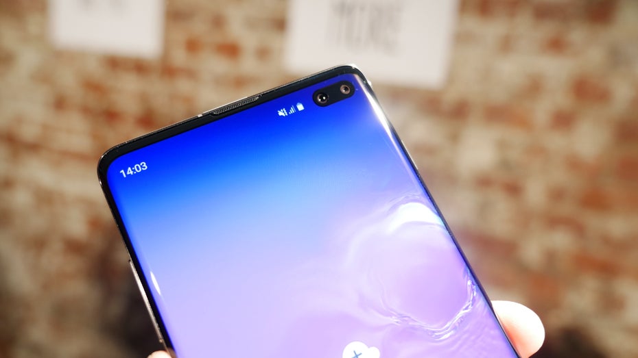 Samsung Galaxy S10 Plus mit Hole-Punch-Kamera. (Foto: t3n.de)