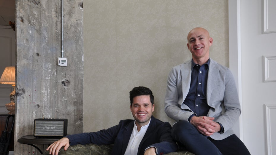 Die Headspace-Gründer Richard Pierson und Andy Puddicombe: „Es geht nicht um den Zustand: Uhhhh huuuuu, bin ich glücklich!“ (Foto: t3n.de) Headspace-Gründer: „Wir finden Glück nicht auf der Suche nach Glück“
