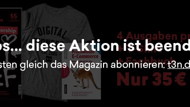 t3n-Abo inklusive gratis E-Commerce-Buch!