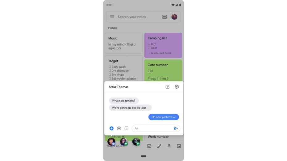 Mit der Android Q Beta 2 ziehen „Bubbles“ für ein schnelleres Multitasking ein. (Bild: Google) 