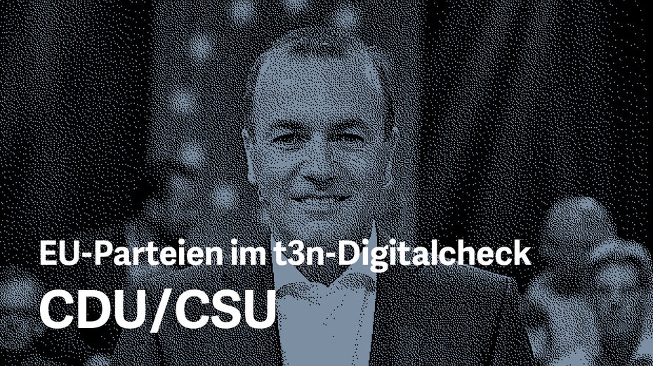 EU-Wahlprogramm im Digitalcheck: Was wollen CDU/CSU? (Grafik: dpa / t3n.de)