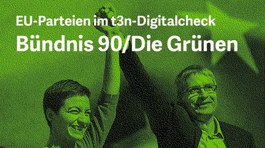 EU-Wahlprogramm im Digitalcheck: Was wollen die Grünen? (Grafik: dpa/t3n)