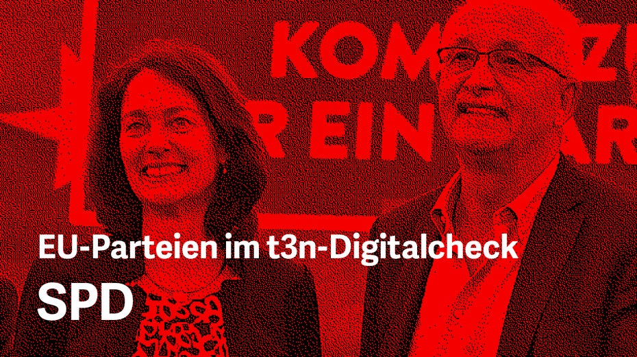 Wahlprogramm im Digitalcheck: Was will die SPD? (Grafik: dpa / t3n.de)