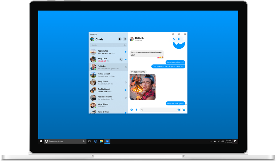 Per Desktop-App des Facebook-Messengers soll es künftig auch möglich sein Whatsapp-Nachrichten zu versenden. (Bild: Facebook)