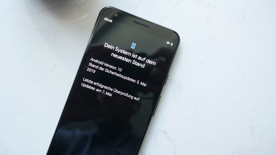 Android 10: Nach der Installation von Android Q Beta 3 wird die Versionsnummer des Updates in den Einstellungen angezeigt. (Foto: t3n)