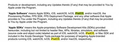 Apple hat schon vor Beginn der Keynote die Aufspaltung von iOS und iPadOS bestätigt. (Screenshot: Steve Troughton-Smith)Apple hat schon vor Beginn der Keynote die Aufspaltung von iOS und iPadOS bestätigt. (Screenshot: Steve Troughton-Smith)
