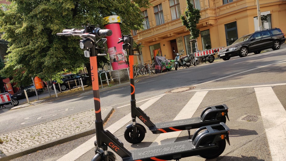 Circ-E-Scooter. (Foto: t3n) Hier bitte nicht mehr abstellen! – Neue Regeln für E-Scooter geplant