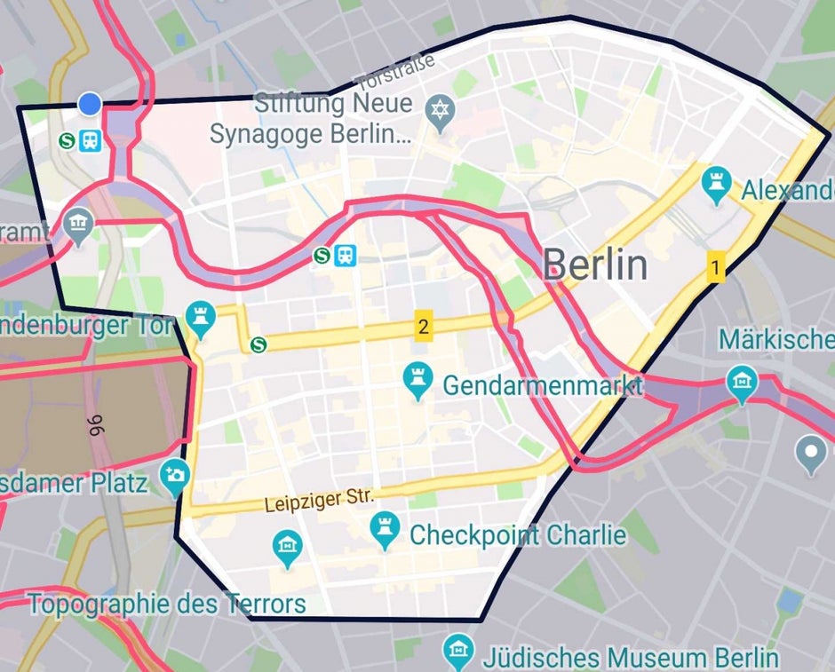 In diesem Bereich startet Circ in Berlin mit seinem E-Scooter-Angebot. (Screenshot: t3n)
