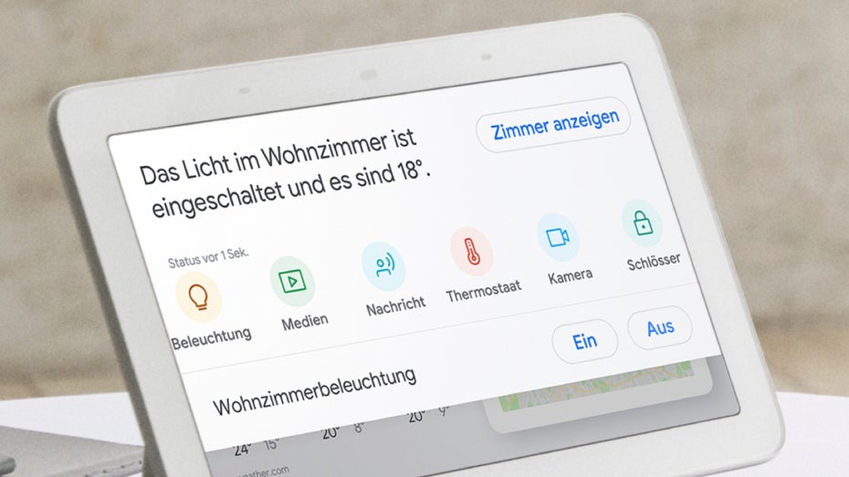 Googles Smart-Display unterstützt wie Amazons Echo Routinen, mit denen sich mehrere Aktionen mit einem Befehl durchführen lassen können. (Bild. Google)