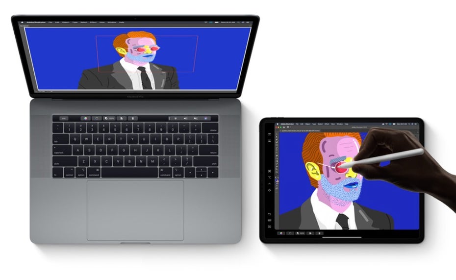 iPadOS Sidecar – das iPad lässt sich als externes Mac-Display nutzen. (Bild: APple)
