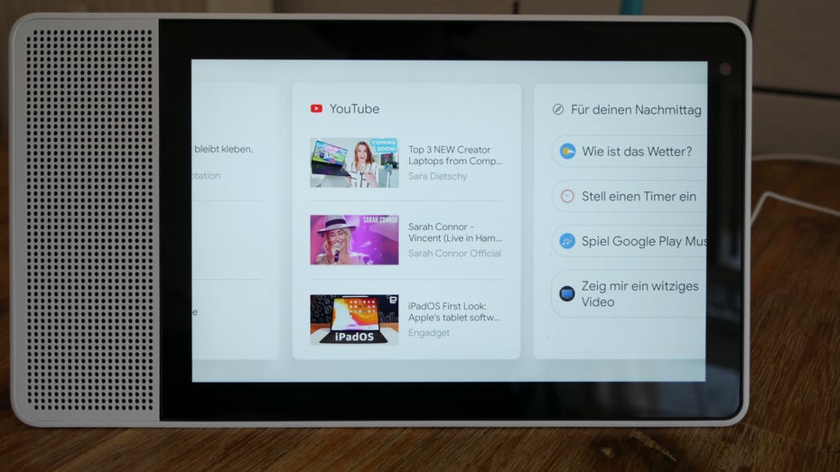 Die vorgeschlagenen Youtube-Kanäle auf dem Smart-Display lassen sich nicht manuell anpassen. (Foto: t3n)
