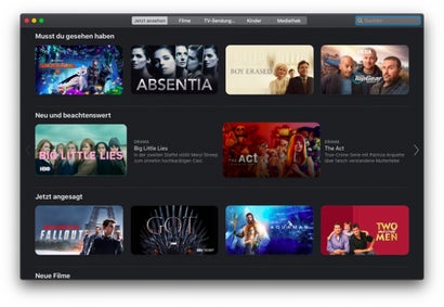 Apple TV-App: macOS 10.15 Catalina. (Bild: t3n)