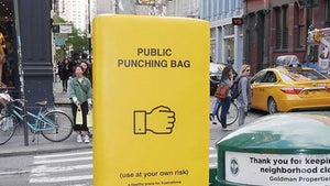 Stressabbau: In New York gibt es öffentliche Boxsäcke, um Frust abzubauen
