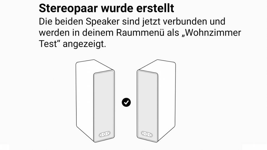 In der Sonos-App lassen sich die Ikea Symfonisk-Speaker als Stereopaar koppeln. (Bild: t3n)