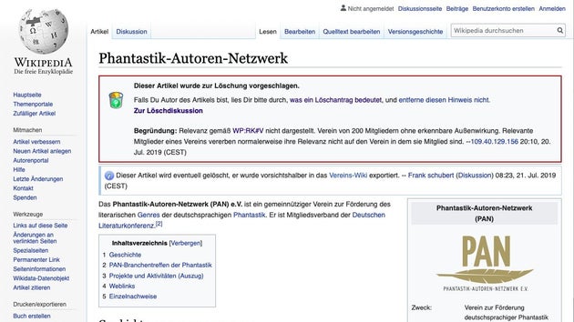 Wie kommt man an einen Wikipedia Eintrag?
