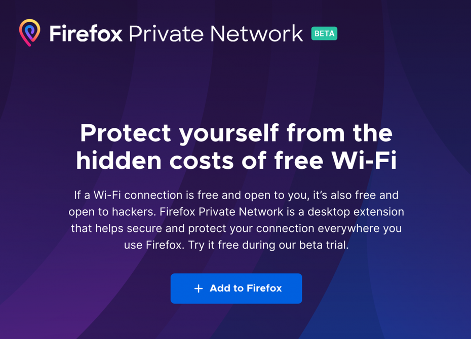 Mozillas Firefox Private Network. (Bild:Mozilla)