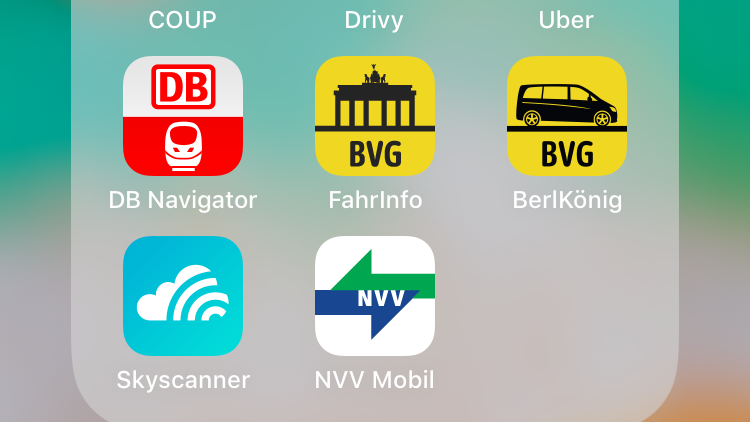 Mittlerweile kann es etwas nervig sein, zwischen den Mobilitäts-Apps selbst zu navigieren, und sieben Accounts zu pflegen. (Screenshot: t3n)