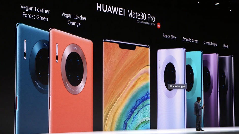 Huawei Mate 30 Pro Farben. (Screenshot: t3n)