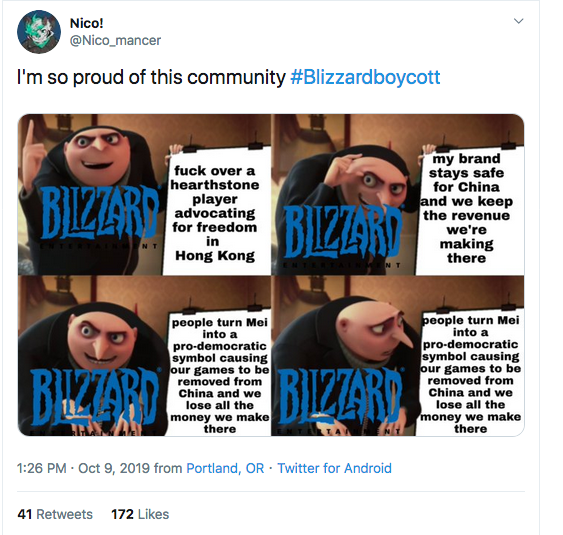 Twitter-Nutzer protestieren gegen Activision Blizzard. (Screenshot: t3n)