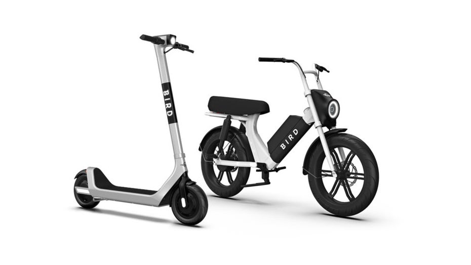 E-Tretroller und E-Bike von Bird. (Bild: Bird) E-Tretroller-Firma Bird holt sich 275 Millionen Dollar von Investoren