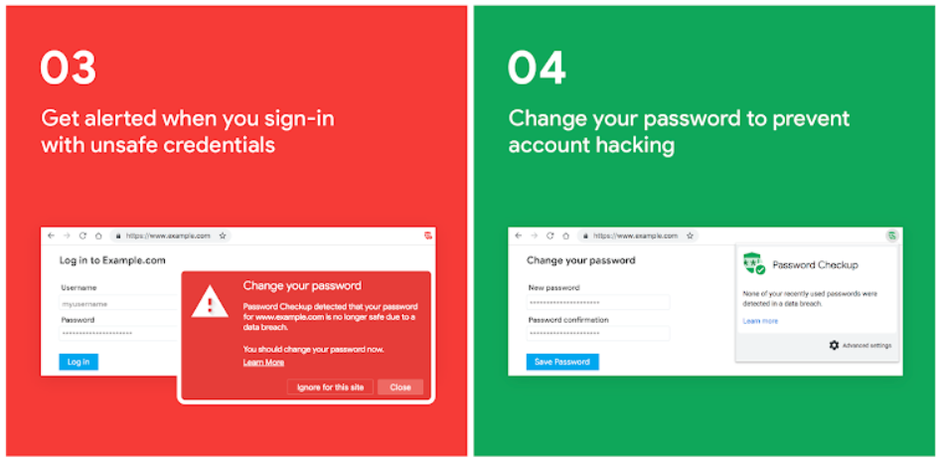 Password-Checkup-Erweiterung für Google Chrome.