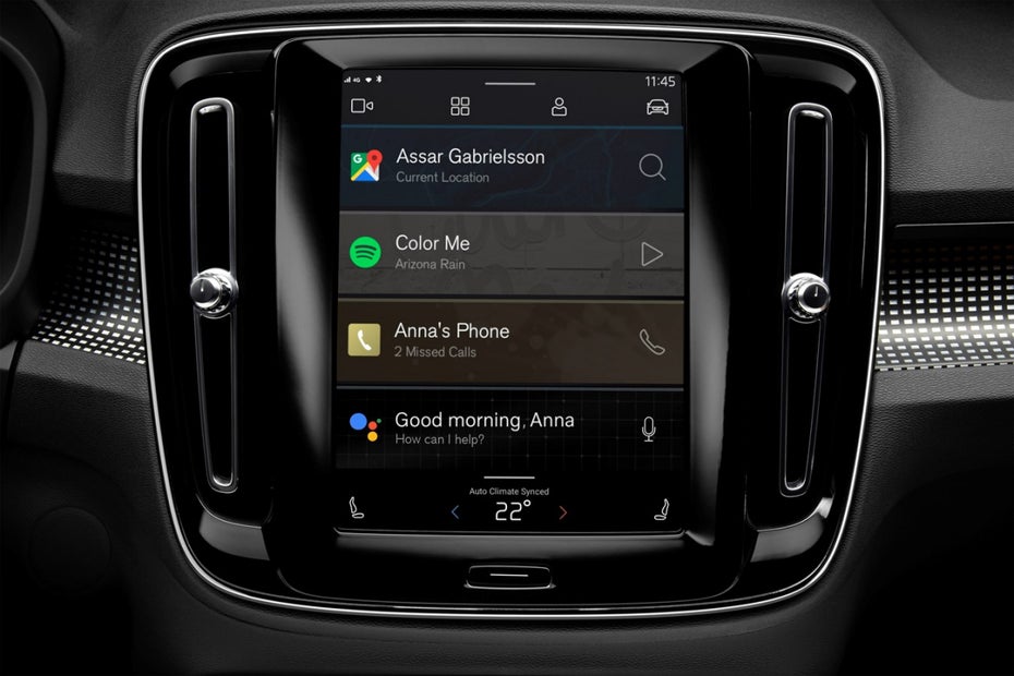 Erst bei näherem Hinsehen gibt es eindeutige Hinweise auf Android. (Foto: Volvo)