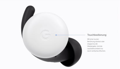 Googles Pixel Buds True-Wireless-Stöpsel unterstützen Touchbedienung. (Bild: Google)