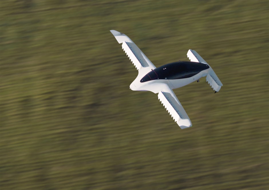 Prototyp des Lilium-Jets bei einem frühen Tesflug 2019. (Foto: Lilium)