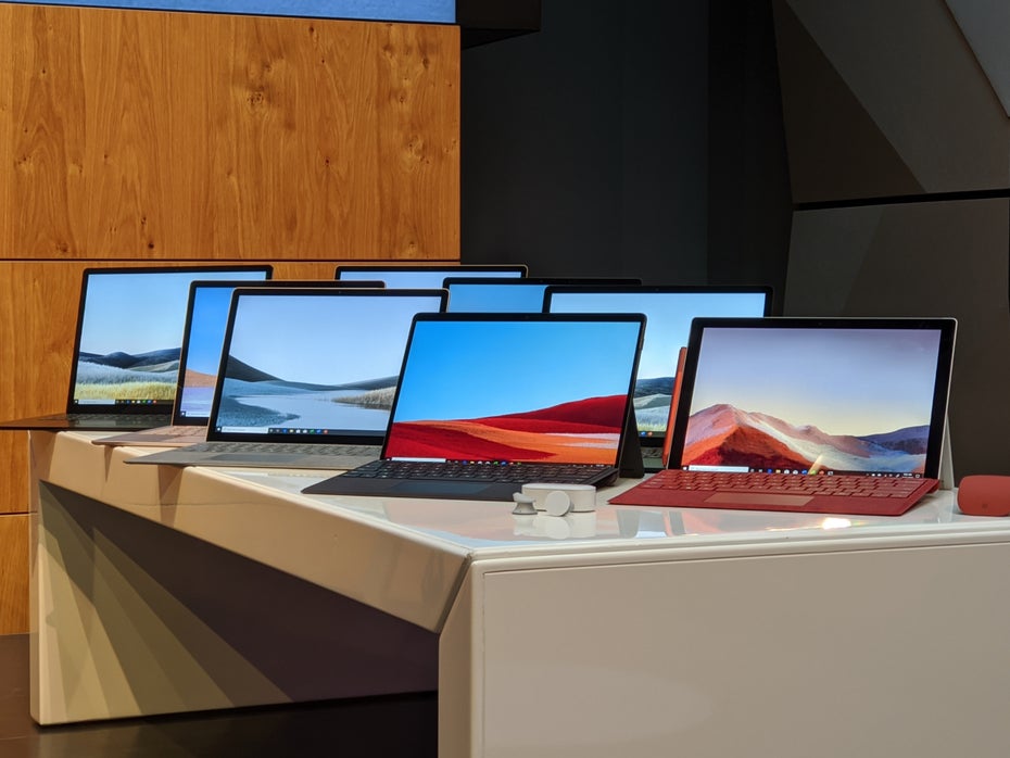 Die 2019er Microsoft Surface Familie. (Foto: t3n)