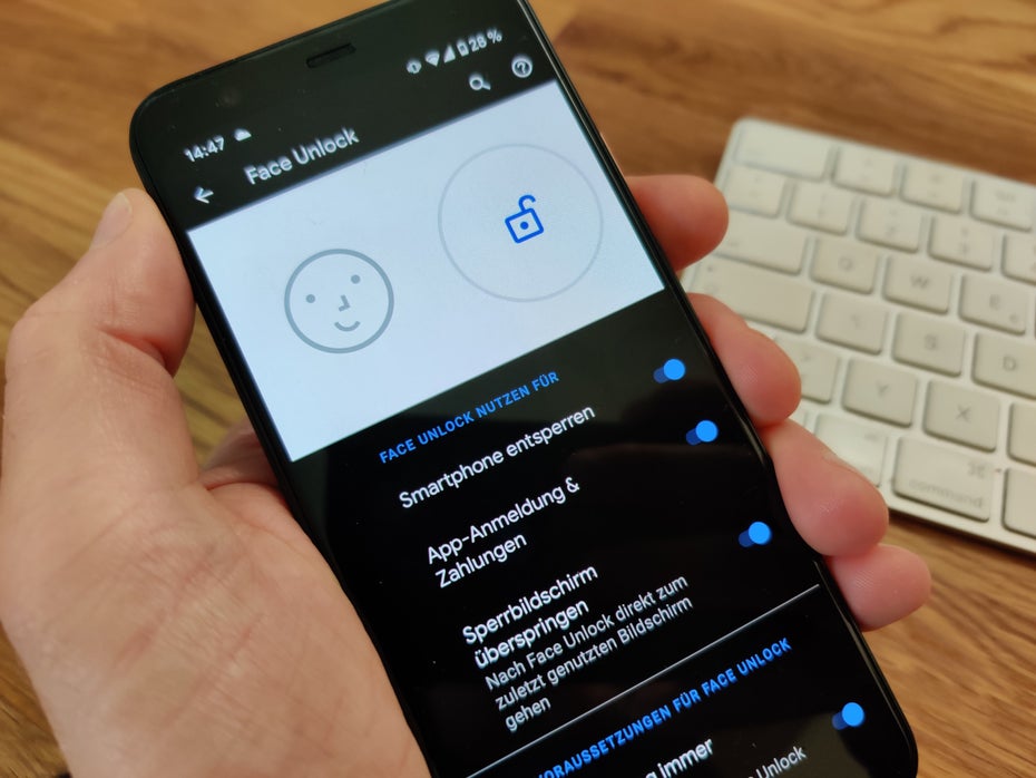 Pixel 4 3D-Face-Unlock. (Foto: t3n)