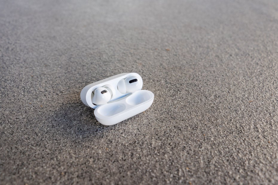 Die neuen Airpods Pro in ihrem Case. (Foto: t3n)