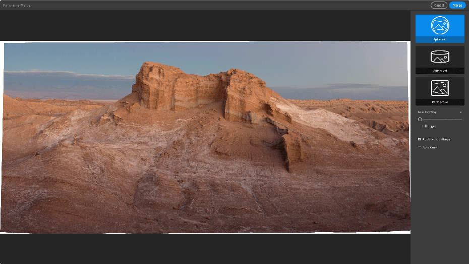 Panoramaergänzung. (Screenshot: Adobe)